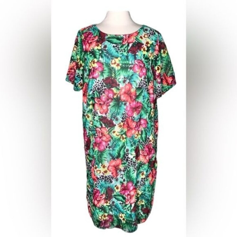 Spruce & Sage 16 tropical floral print dress